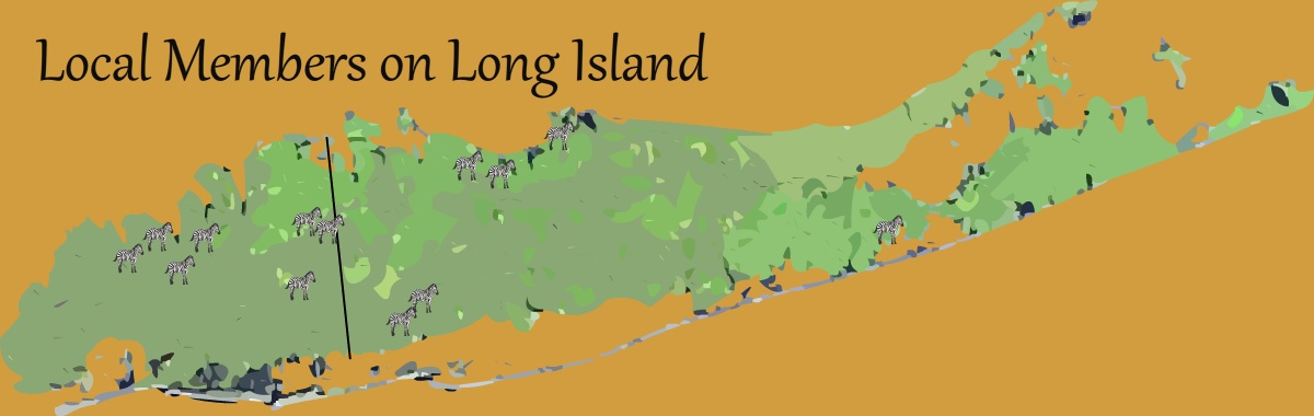 Long Island Map with Zebra Icons